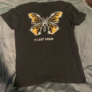 barb wire butterfly tee-shirt
